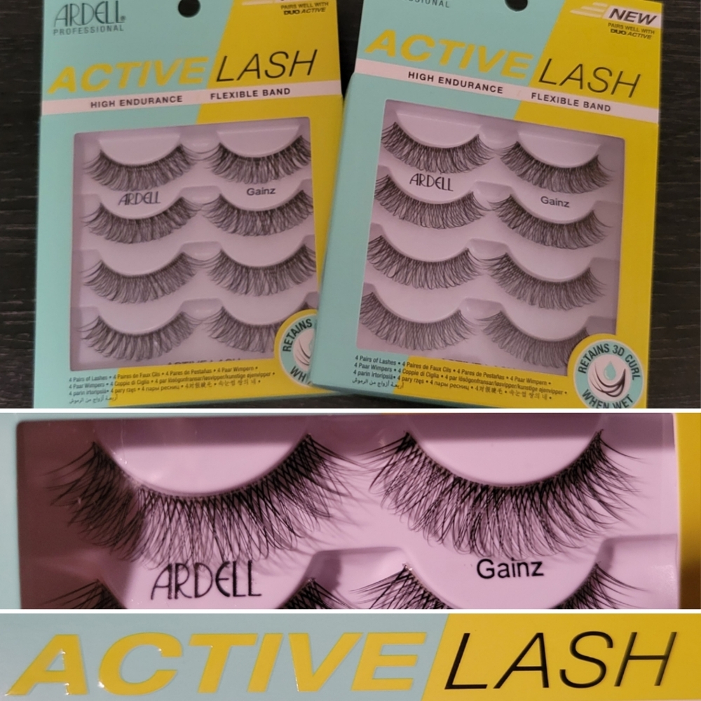 Ardell Active (2 Boxes) High Endurance Fake False Eyelashes (New/Never Opened)